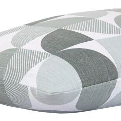 GoodHome Housse de coussin 100% coton Peca imprimé géométrique gris l.60 x H.40cm* Housse De Coussin|Housse De Coussin