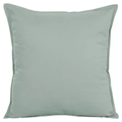 GoodHome Housse de coussin 100% coton vert celadon l.45 x H.45cm Hiva* Housse De Coussin|Housse De Coussin