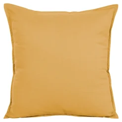 GoodHome Housse de coussin 100% coton Hiva jaune ocre l.45 x H.45cm* Housse De Coussin|Housse De Coussin