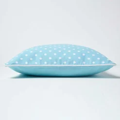 Homescapes Housse de coussin bleu à pois en coton, 30 x 50 cm -* Housse De Coussin|Housse De Coussin