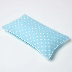 Homescapes Housse de coussin bleu à pois en coton, 30 x 50 cm -* Housse De Coussin|Housse De Coussin