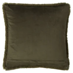 GoodHome Housse de coussin bouclette Arepa vert kaki l.50 x H.30cm* Housse De Coussin|Housse De Coussin