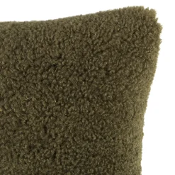 GoodHome Housse de coussin bouclette Arepa vert kaki l.50 x H.30cm* Housse De Coussin|Housse De Coussin