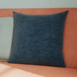 GoodHome Housse de coussin chenille Isti bleu marine l.45 x H.45cm* Housse De Coussin|Housse De Coussin