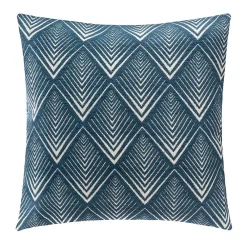 Outlet Atmosphera Créateur D'Intérieur Housse de coussin chenille Géométrique bleu 40x40 cm