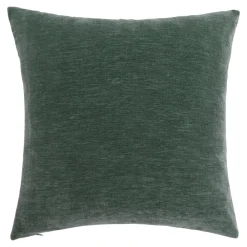 GoodHome Housse de coussin chenille Isti vert emeraude l.45 x H.45cm* Housse De Coussin|Housse De Coussin