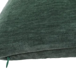 GoodHome Housse de coussin chenille Isti vert emeraude l.45 x H.45cm* Housse De Coussin|Housse De Coussin