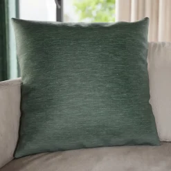 GoodHome Housse de coussin chenille Isti vert emeraude l.45 x H.45cm* Housse De Coussin|Housse De Coussin