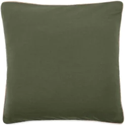 Best Linnea Housse de coussin coton fil teint 45x45 cm HONO DÉCO vert kaki