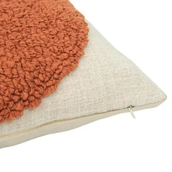 Outlet GoodHome Housse de coussin coton tufté Tageu imprimé géométrique multicouleurs l.50 x H.30