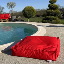 Home Maison Housse de coussin de sol extérieure (71x71x15 cm - Rouge)* Coussin De Sol