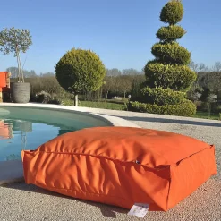 Home Maison Housse de coussin de sol extérieure (71x71x15 cm - Orange)* Coussin De Sol