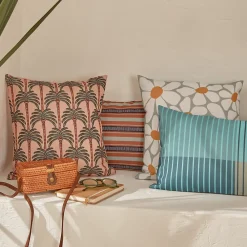 Outlet Atmosphera Créateur D'Intérieur Housse de coussin d'extérieur Albin lin 40x40cm - Atmosphera