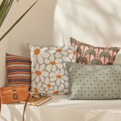 Sale Atmosphera Créateur D'Intérieur Housse de coussin d'extérieur Talia vert céladon 40x40cm - Atmosphera