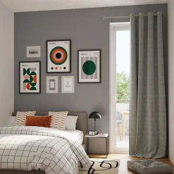 Discount GoodHome Housse de coussin effet velours cotelé Gareta terracotta l.50 x H.30cm