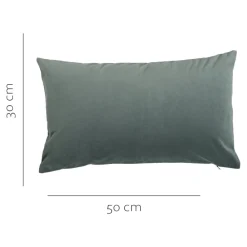 GoodHome Housse de coussin effet velours Valgreta vert clair l.50 x H.30cm* Housse De Coussin|Housse De Coussin
