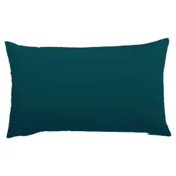 GoodHome Housse de coussin effet velours Valgreta bleu canard l.50 x H.30cm* Housse De Coussin|Housse De Coussin