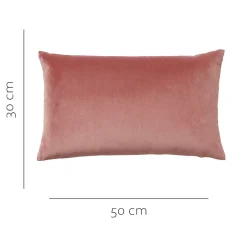 Sale GoodHome Housse de coussin effet velours Valgreta vieux rose l.50 x H.30cm