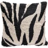 Deko & Co Housse de coussin en coton tufté rayés blanc et noir 45 x 45cm Zélie,* Housse De Coussin|Housse De Coussin