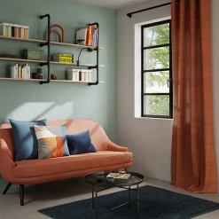 Sale GoodHome Housse de coussin en coton Deoli imprimé géométrique multicouleurs l.45 x H.45cm
