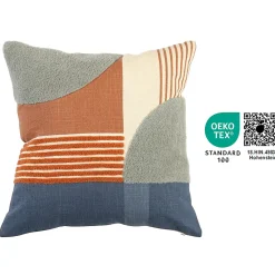 Sale GoodHome Housse de coussin en coton Deoli imprimé géométrique multicouleurs l.45 x H.45cm