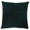 GoodHome Housse de coussin en coton Ambur vert foncé l.45 x H.45cm* Housse De Coussin|Housse De Coussin