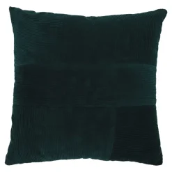 GoodHome Housse de coussin en coton Ambur vert foncé l.45 x H.45cm* Housse De Coussin|Housse De Coussin