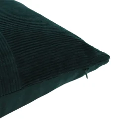 GoodHome Housse de coussin en coton Ambur vert foncé l.45 x H.45cm* Housse De Coussin|Housse De Coussin