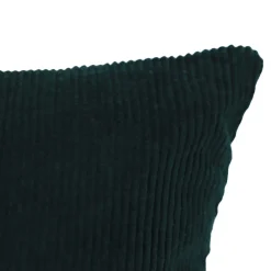 GoodHome Housse de coussin en coton Ambur vert foncé l.45 x H.45cm* Housse De Coussin|Housse De Coussin