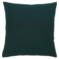 GoodHome Housse de coussin en coton Ambur vert foncé l.45 x H.45cm* Housse De Coussin|Housse De Coussin