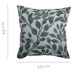 GoodHome Housse de coussin en coton Batam imprimé fleuri vert l.45 x H.45cm* Housse De Coussin|Housse De Coussin