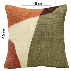 Discount GoodHome Housse de coussin en coton Toplo multicouleurs l.50 x H.50cm