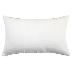 GoodHome Housse de coussin en coton Kolar rayures blanc et beige l.50 x H.30cm* Housse De Coussin|Housse De Coussin