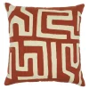 GoodHome Housse de coussin en coton Manado imprimé géométrique terracotta et blanc l.45 x H.45cm* Housse De Coussin|Housse De Coussin