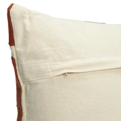 GoodHome Housse de coussin en coton Manado imprimé géométrique terracotta et blanc l.45 x H.45cm* Housse De Coussin|Housse De Coussin