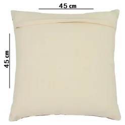 GoodHome Housse de coussin en coton Manado imprimé géométrique terracotta et blanc l.45 x H.45cm* Housse De Coussin|Housse De Coussin