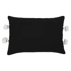 GoodHome Housse de coussin en coton Rahat imprimé géométrique noir et blanc l.60 x H.40cm* Housse De Coussin|Housse De Coussin