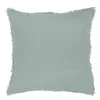 GoodHome Housse de coussin en coton Jalna bleu celadon L.45 x l.45cm* Housse De Coussin|Housse De Coussin