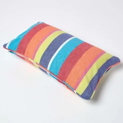 Homescapes Housse de coussin en coton à rayures multicolores, 30 x 50 cm -* Housse De Coussin|Housse De Coussin