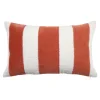 GoodHome Housse de coussin en coton Kolar rayures terracotta et blanc l.50 x H.30cm* Housse De Coussin|Housse De Coussin