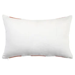 GoodHome Housse de coussin en coton Kolar rayures terracotta et blanc l.50 x H.30cm* Housse De Coussin|Housse De Coussin