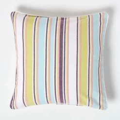 Homescapes Housse de coussin en coton à rayures osaka, 45 x 45 cm -* Housse De Coussin|Housse De Coussin