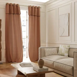 GoodHome Housse de coussin en coton Hapur imprimé géométrique blanc et beige l.45 x H.45cm* Housse De Coussin|Housse De Coussin