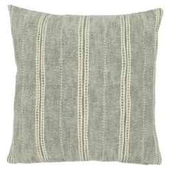 GoodHome Housse de coussin en coton Deesa jacquard vert kaki clair l.45 x H.45cm* Housse De Coussin|Housse De Coussin