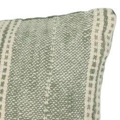GoodHome Housse de coussin en coton Deesa jacquard vert kaki clair l.45 x H.45cm* Housse De Coussin|Housse De Coussin