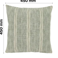 GoodHome Housse de coussin en coton Deesa jacquard vert kaki clair l.45 x H.45cm* Housse De Coussin|Housse De Coussin