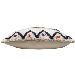 Discount Deko & Co Housse de coussin en coton tufté imprimé berbère multicouleurs L.45 x l.45cm