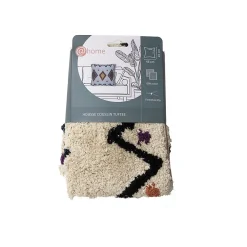 Discount Deko & Co Housse de coussin en coton tufté imprimé berbère multicouleurs L.45 x l.45cm