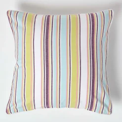 Homescapes Housse de coussin en coton à rayures osaka, 60 x 60 cm -* Housse De Coussin|Housse De Coussin