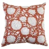 Sale GoodHome Housse de coussin en coton Melaka fleuri terracotta l.45 x H.45cm
